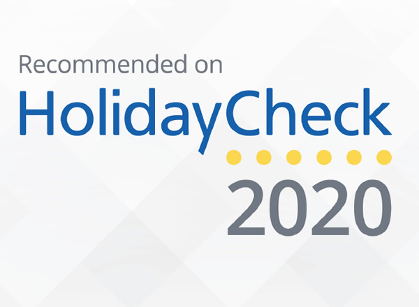 Recommended on HolidayCheck 2020 - Olympia Golden Beach Resort & Spa