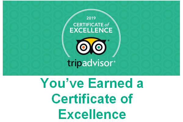 TripAdvisor - Certificate of Excellence Award 2019 - Olympia Golden Beach Resort & Spa