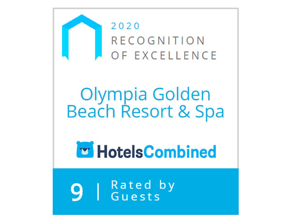 Excellence Award 2020 - HotelsCombined - Olympia Golden Beach Resort & Spa